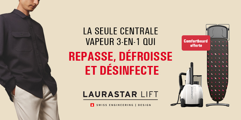 Laurastar Lift Xtra Aluminium - Centrale vapeur nomade 3 en 1